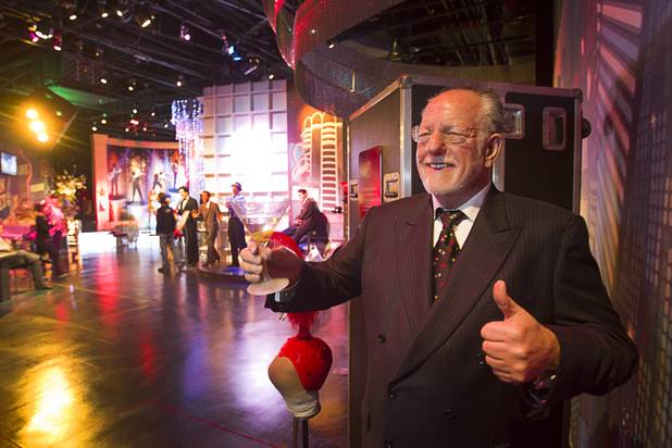 A wax figure of former Mayor Oscar Goodman greets guests at Madame Tussauds Las Vegas wax attraction in the Venetian Wednesday, Jan. 23, 2013. On Thursday, the venue will unveil a wax figure of actress Sandra Bullock.
