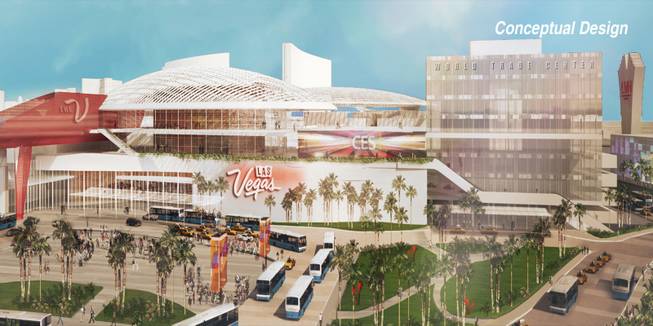 A rendering of an upgraded Las Vegas Convention Center.