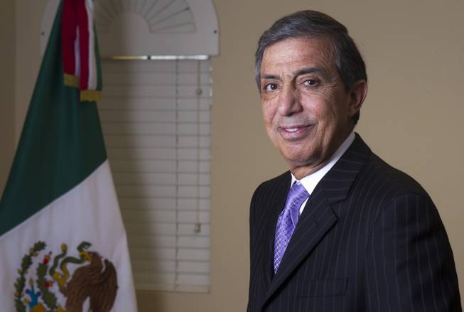 Mariano Lemus Gas, Mexican consul in Las Vegas, poses in his office at the Mexican Consulate at Hoover Avenue and Sixth Street Thursday, Jan. 24, 2013. Lemus Gas is leaving after eight years in Las Vegas. STEVE MARCUS