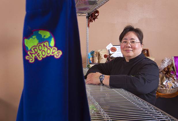 Jane Lee, owner and president of Jadon Foods, poses at the bakery, 4343 N. Rancho Drive, Wednesday, Jan. 30, 2013. Jadon Foods is a gluten-free bakery that also specializes in diabetic-friendly and dairy-free baked goods.