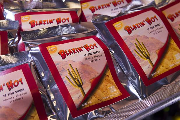 Packages of gluten-free crackers are displayed at Jadon Foods, 4343 N. Rancho Drive, Wednesday, Jan. 30, 2013. Jadon Foods is a gluten-free bakery that also specializes in diabetic-friendly and dairy-free baked goods.