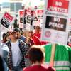 Culinary Local 226 members picket outside the Cosmopolitan of Las Vegas on Thursday, Jan. 31, 2013.