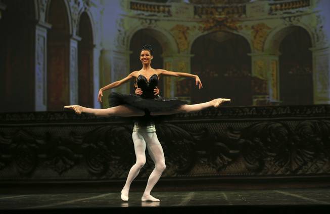 In this Thursday, Nov. 1, 2012 photo, dancers from Russian Bolshoi ballet perform during the Russian cultural festival in New Delhi, India. The festival, which will travel to Mumbai and Chennai, comprises of soloists from the Bolshoi, Marinsky and Mikhailovsky Theatres. 