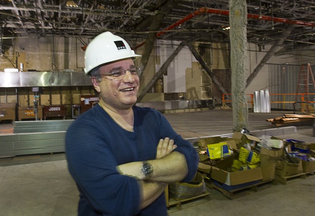 Jeffery Bank, CEO of the Alicart Restaurant Group, smiles during a tour of construction at Carmine's in the Forum Shops at Caesars Palace Tuesday, Feb. 5, 2013. Carmine's will be opening in late Spring or Summer 2013 in the space that used to be the Planet Hollywood Cafe. Carmines is an Italian, family-style restaurant with locations in New York City, Atlantic City, New Jersey, Nassau Bahamas, and Washington DC.