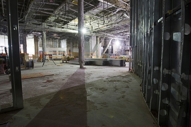 A view on the second level during construction of Carmine's in the Forum Shops at Caesars Palace Tuesday, Feb. 5, 2013. Carmine's will be opening in late Spring or Summer 2013 in the space that used to be the Planet Hollywood Cafe. Carmines is an Italian, family-style restaurant with locations in New York City, Atlantic City, New Jersey, Nassau Bahamas, and Washington DC.