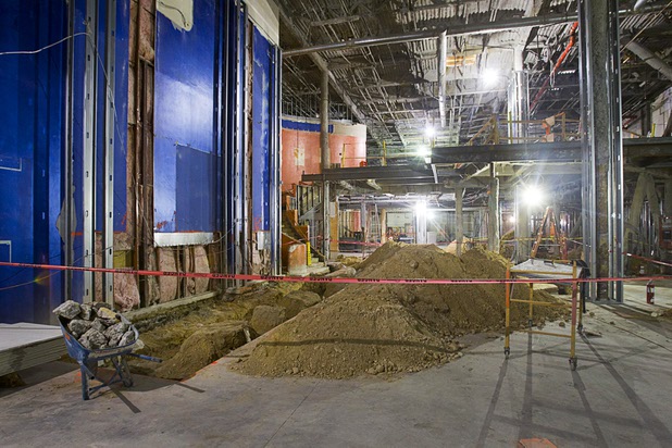 Trenching for beer and soft drink lines is shown during construction of Carmine's in the Forum Shops at Caesars Palace Tuesday, Feb. 5, 2013. Carmine's will be opening in late Spring or Summer 2013 in the space that used to be the Planet Hollywood Cafe. Carmines is an Italian, family-style restaurant with locations in New York City, Atlantic City, New Jersey, Nassau Bahamas, and Washington DC.