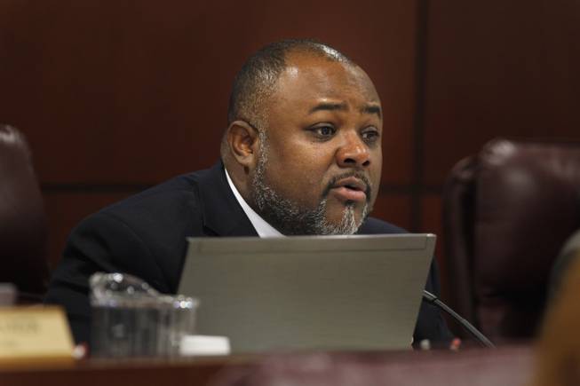 Assemblyman Jason Frierson takes part in a meeting of the Assembly Committee on Judiciary Friday, Feb. 8, 2013 during the 2013 legislative session in Carson City.