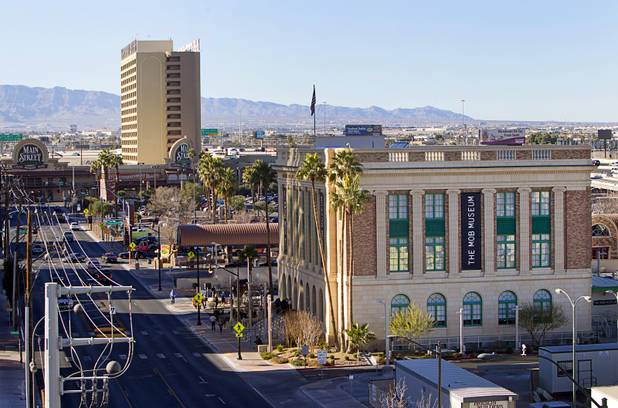 A view of the Mob Museum, the National Museum of Organized Crime and Law Enforcement, in downtown Las Vegas Wednesday, Feb.13, 2013.