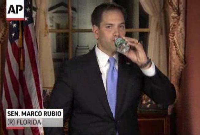 Rubio water sip