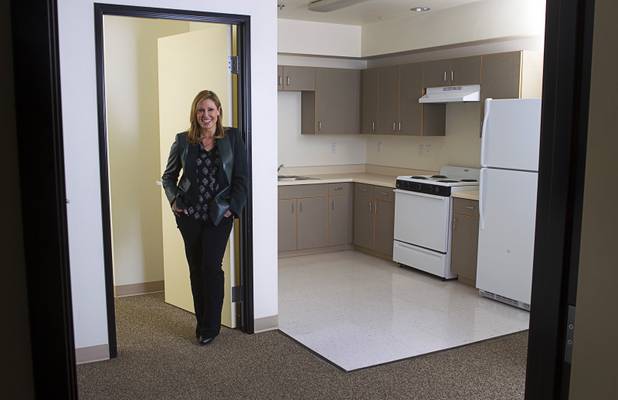 Maria Cuomo Cole, chairman of HELP USA, poses an a vacant apartment at the HELP Las Vegas Renaissance Apartments on North Main Street Tuesday, Feb.19, 2013. HELP USA is a national developer of housing for homeless and low-income populations including families, victims of domestic violence, and veterans.