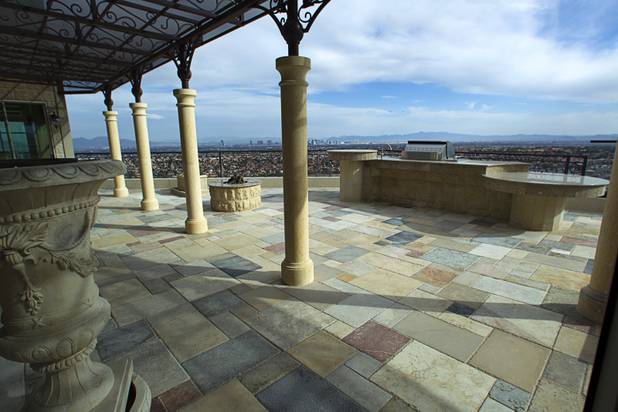 The patio of a penthouse is shown at One Queensridge Place, a luxury condo development near Summerlin, Tuesday, Feb. 19, 2013. The development is starting to see sales pick up after falling to almost nothing during the recession.