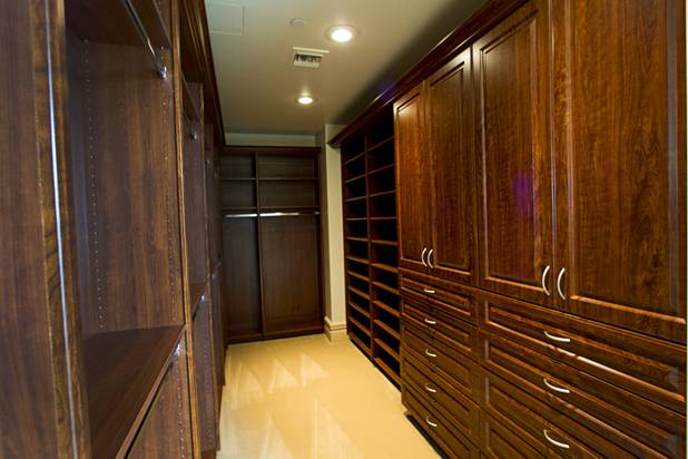 Plenty of closet space is available in a penthouse unit at One Queensridge Place, a luxury condo development near Summerlin, Tuesday, Feb. 19, 2013. The development is starting to see sales pick up after falling to almost nothing during the recession.