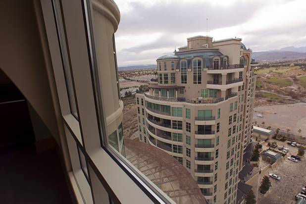 A view from a penthouse at One Queensridge Place, a luxury condo development near Summerlin, Tuesday, Feb. 19, 2013. The development is starting to see sales pick up after falling to almost nothing during the recession.