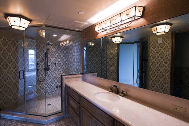 One of the master bathrooms is shown in a penthouse at One Queensridge Place, a luxury condo development near Summerlin, Tuesday, Feb. 19, 2013. The development is starting to see sales pick up after falling to almost nothing during the recession.