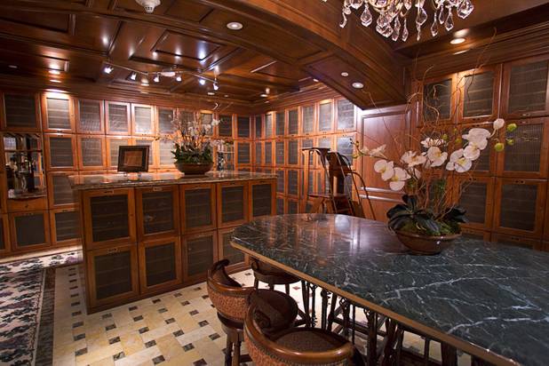 A wine cellar is shown at One Queensridge Place, a luxury condo development near Summerlin, Tuesday, Feb. 19, 2013. The development is starting to see sales pick up after falling to almost nothing during the recession.