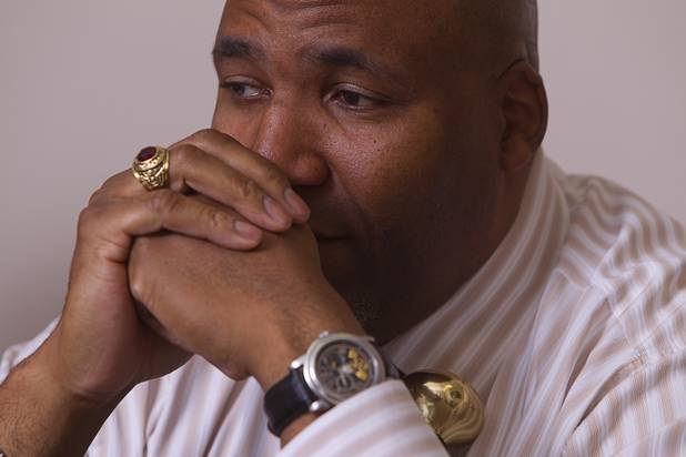 Rudy Gibson remembers his younger brother Stanley during an interview in his attorney's office in Henderson Thursday, Feb. 21, 2013. Stanley Gibson was killed in an officer-involved shooting in December of 2011.