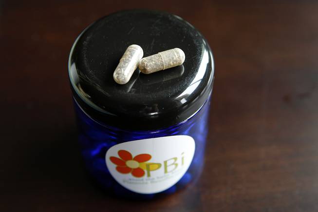 These are the placenta pills that were made for Lisa Stark from her son Will's placenta Thursday, Feb. 21, 2013.