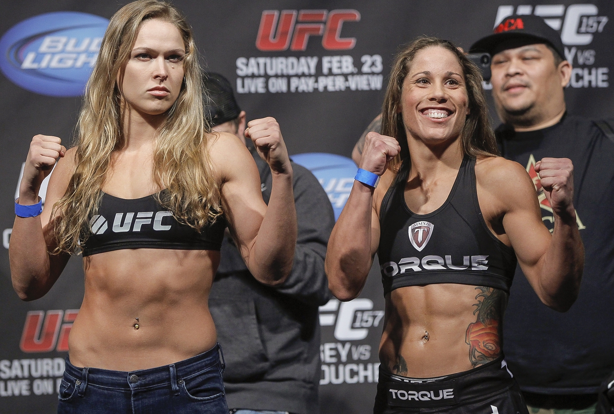UFC 157 weigh-in Rousey, Carmouche raring to go with historic bout now official -