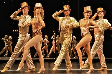 Leigh Zimmerman in the West End production of “A Chorus Line.”