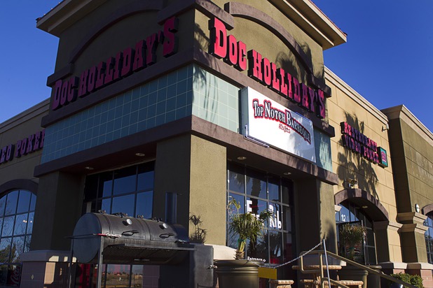 An exterior view of the Top Notch Barbeque restaurant at Serene and Eastern avenues Tuesday, March 5, 2013. The restaurant is the same building but is separate from the Doc Holliday's tavern.