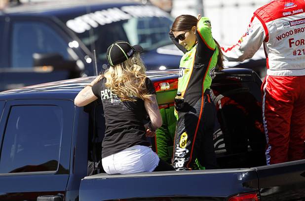 during the Kobalt Tools 400 NASCAR race at the Las Vegas Motor Speedway Sunday, March 10, 2013.