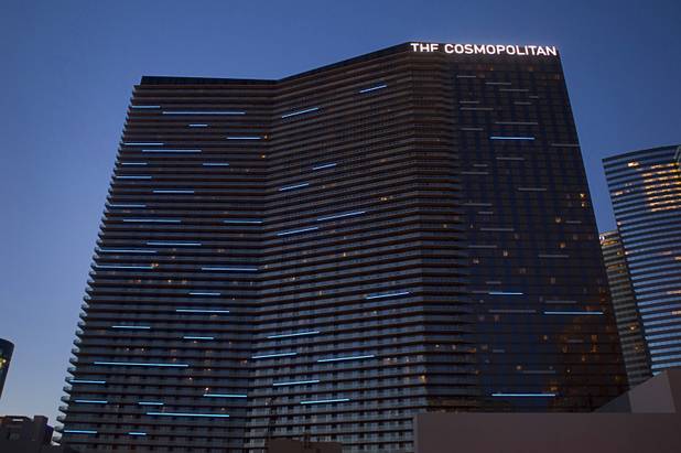 An exterior view of the Cosmopolitan hotel tower Monday, March 11, 2013.