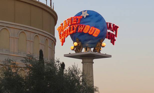 An exterior view of old Planet Hollywood restaurant sign at the Forum Shops at Caesars Palace Monday, March 11, 2013. Carmines, a New York eatery, is building a new 25,000 square-foot, two-level restaurant in the old Planet Hollywood location.
