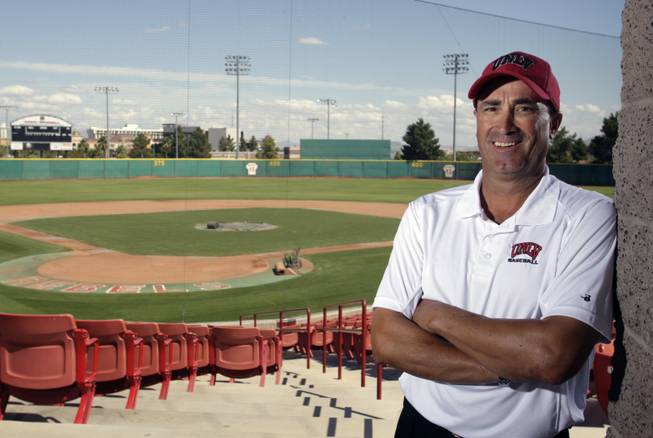 UNLV baseball coach Tim Chambers is photographed in the fall of 2010 at Earl E. Wilson Stadium.