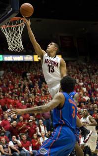 Former Findlay Prep player Nick Johnson, shown playing earlier this year for Arizona, will return to Las Vegas March 13 for the Pac-12 Conference Tournament with the Wildcats.
