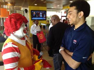 Findlay Prep basketball player Nigel Williams-Goss was honored at a local McDonald's Thursday, March 14, 2013, for being selected to play in the annual McDonald's All-American game. He'll become the seventh Findlay player in five years to play in the prestigious high school all-star game.