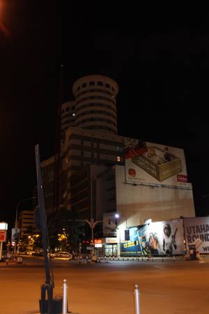The Nairobi Hilton hotel, across the street from the Saraova Stanley.