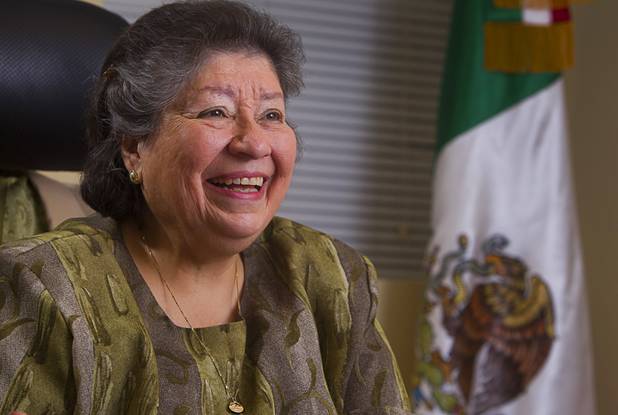 Deputy Consul Laura Espinosa smiles during an interview at the Mexican Consulate in downtown Las Vegas, Tuesday, March 26, 2013.