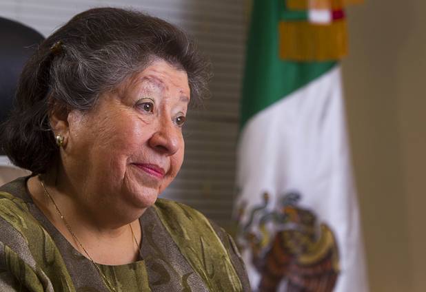 Deputy Consul Laura Espinosa listens to a question during an interview at the Mexican Consulate in downtown Las Vegas, Tuesday, March 26, 2013.