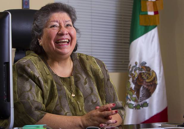 Deputy Consul Laura Espinosa smiles during an interview at the Mexican Consulate in downtown Las Vegas, Tuesday, March 26, 2013.