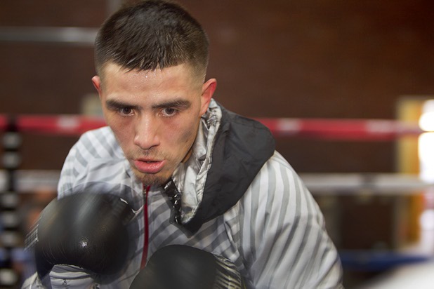 Light welterweight boxer Brandon Rios works out at Top Rank Gym Wednesday, March 27, 2013. Rios will face Mike Alvarado for a rematch at the Mandalay Bay Saturday.
