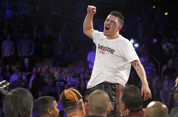 Brandon Rios calls for third fight after losing to Mike Alvarado in a super lightweight bout for an interim 140lb. WBO title at the Mandalay Bay Events Center Saturday, March 30, 2013. The fight was a rematch to a Oct. 13, 2012 fight  which Rios won.