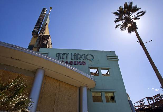 A view of the Key Largo on Sunday, March 31, 2013, three days after the abandoned casino was gutted by fire.