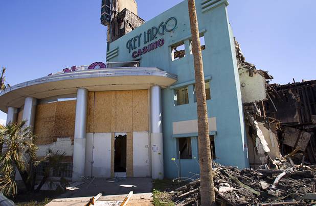 A view of the Key Largo on Sunday, March 31, 2013, three days after the abandoned casino was gutted by fire.