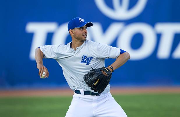 Pitcher Carlos Torres throws the ball during Las Vegas 51s practice at Cashman Field Tuesday, April 2, 2013. The 51s open the season Thursday against the RiverCats at Sacramento. This is the first year the 51s are affiliated with the Mets.