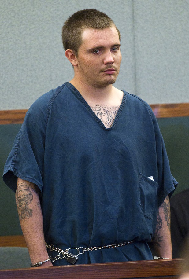 Gage James Lindsey, 18, appears in court at the Regional Justice Center Thursday, April 4, 2013. Lindsey is facing charges related to the Monday accident at the Egg & I restaurant that injured10 people.