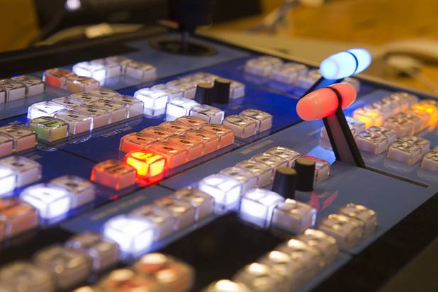 A control board is shown at the fremont east studios in downtown Las Vegas Thursday, April 4, 2013. The video and audio studios are scheduled to hold a grand opening on April 9.