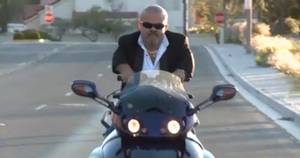 Brian Thomas, letting it ride on his Can-Am Spyder.