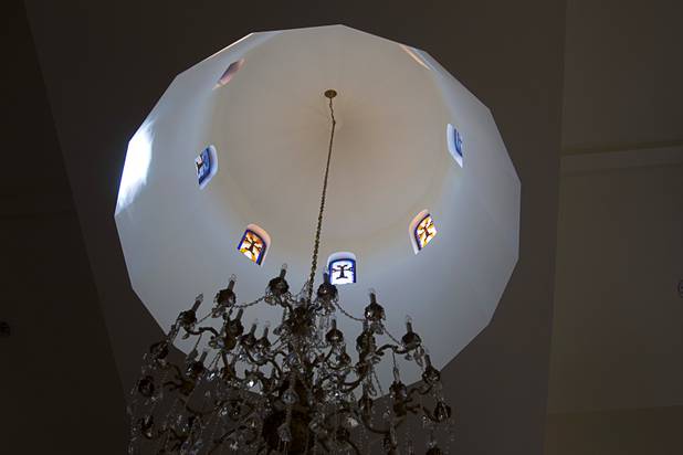 Stained glass windows are shown in the cupola of St. Garabed Armenian Apostolic Church of Las Vegas on East Desert Inn Road Tuesday, April 9, 2013. The church is nearing completion and is scheduled to be consecrated this weekend by Western Prelate Archbishop Moushegh Mardirossian.