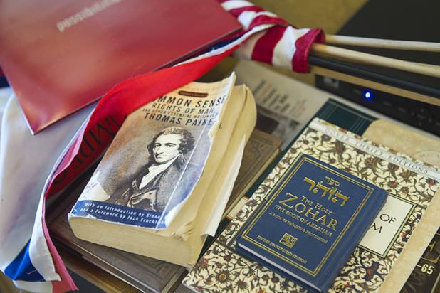 Reading material is shown on a table during an exclusive interview with boxing promoter Don "Only in America" King at a Treasure Island penthouse Thursday, April 11, 2013.