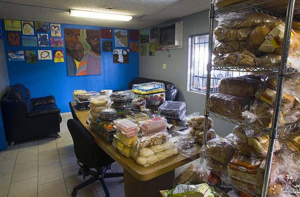 Donated baked goods are shown at Casa de Luz, a small church in the Naked City area Monday, April 15, 2013. The church, which currently services about 1,800 area residents with a food pantry, is beginning on a major renovation project.