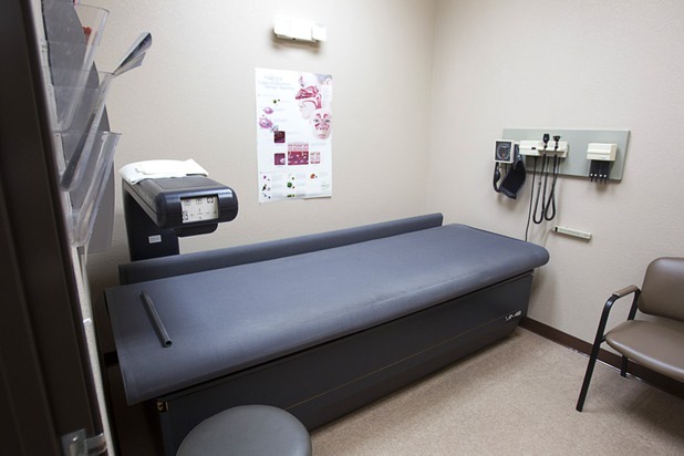 A DEXA scan machine, used to measure bone density, is shown at the Advanced Urgent Care clinic, 9975 S. Eastern Ave., Monday, April 15, 2013.