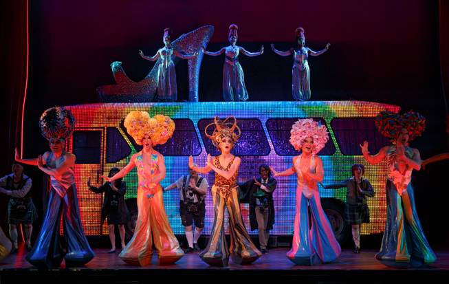 Performers -- and Priscilla -- are all aglow in "Priscilla, Queen of the Desert -- The Musical."