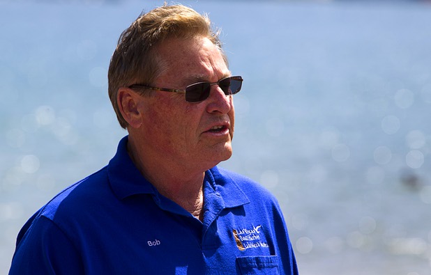 Bob Gripentog, president of Las Vegas Boat harbor, speaks during a news conference at Lake Mead Wednesday, April 17, 2013. American Rivers, Nuestro Rio, Protect the Flows, and the National Young Farmers Coalition held the news conference to announce the Colorado River as America's #1 Most Endangered  River of 2013.