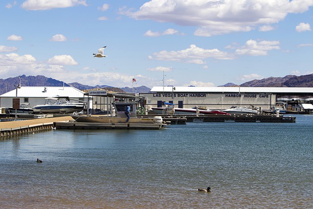 A view of the Las Vegas Boat Harbor at Lake Mead Wednesday, April 17, 2013. American Rivers, Nuestro Rio, Protect the Flows, and the National Young Farmers Coalition held a news conference at the marina to announce the Colorado River as America's #1 Most Endangered  River of 2013.