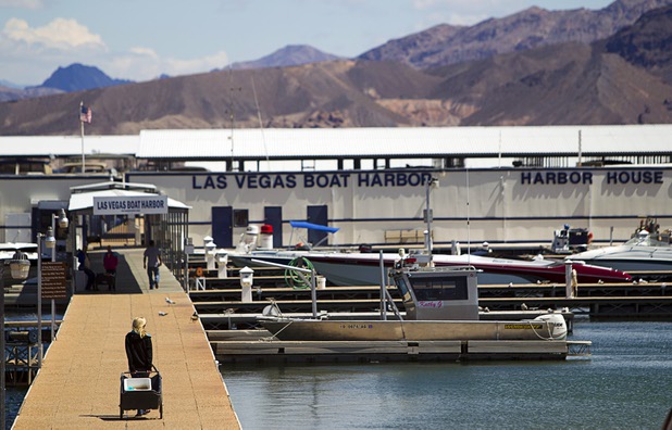 A view of the Las Vegas Boat Harbor at Lake Mead Wednesday, April 17, 2013. American Rivers, Nuestro Rio, Protect the Flows, and the National Young Farmers Coalition held a news conference at the marina to announce the Colorado River as America's #1 Most Endangered  River of 2013.